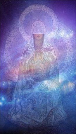 Divine Mother in starry galaxy